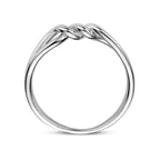 ring knoop zilver gerhodineerd
