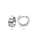 klapoorringen gehamerd 13,5 mm zilver gerhodineerd