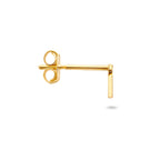 oorknop letter 14K geelgoud