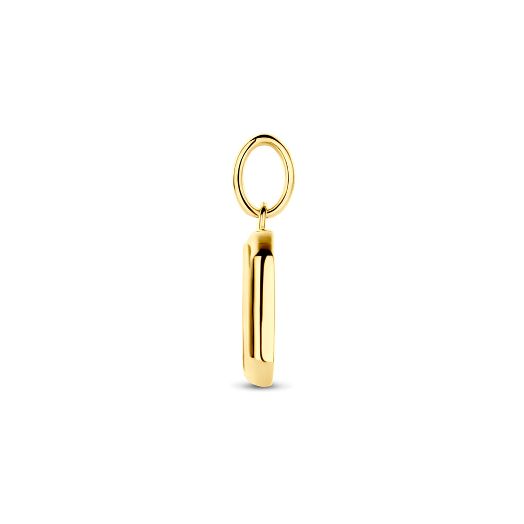 hanger onyx 20 mm 1 micron zilver verguld (geel)