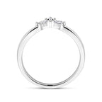 Ring mit Zirkonia, Silber rhodiniert