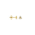 Ohrstecker Zirkonia 4,5 mm 14K Gelbgold