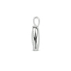 medaillon ovaal bolletjes zilver gerhodineerd