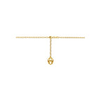 y-collier koffieboon 50 cm 3 micron zilver verguld (geel)