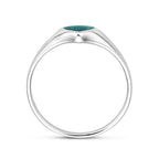 Ring Herz Malachit rhodiniertes Silber