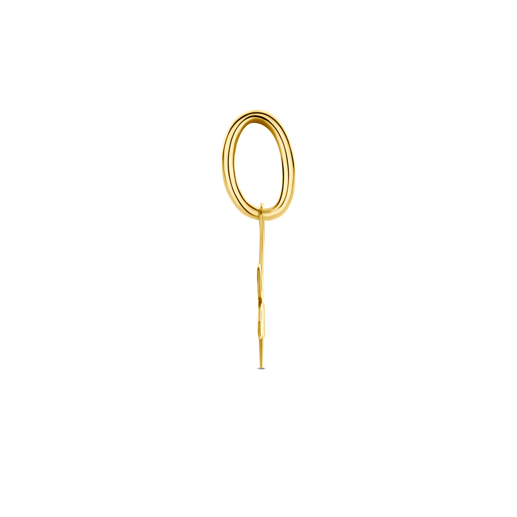 hanger bloem 6,5 mm 14K geelgoud