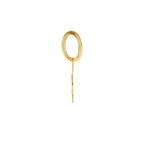 hanger bloem 6,5 mm 14K geelgoud
