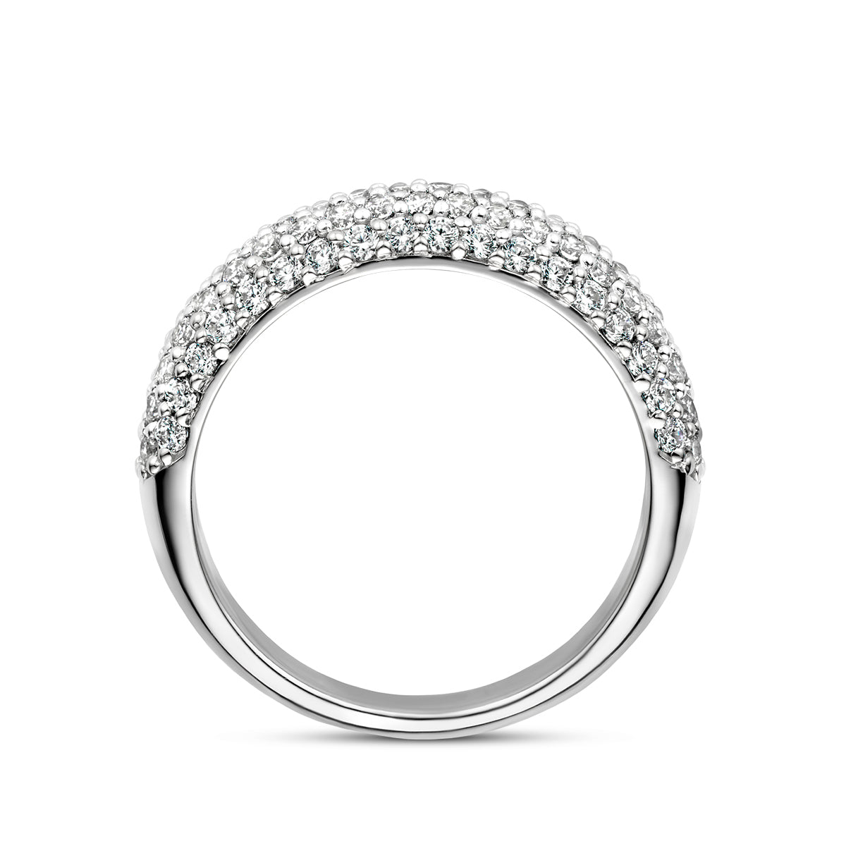 Ring Zirkonia Silber rhodiniert