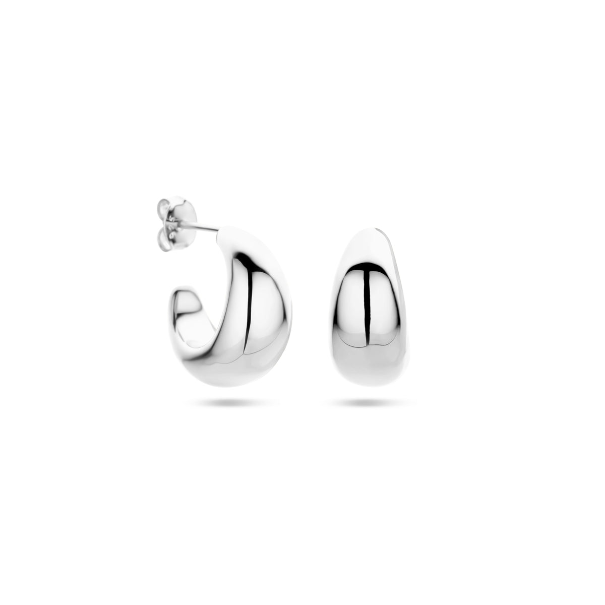 Steckerohrringe 17,5 mm Silber rhodiniert