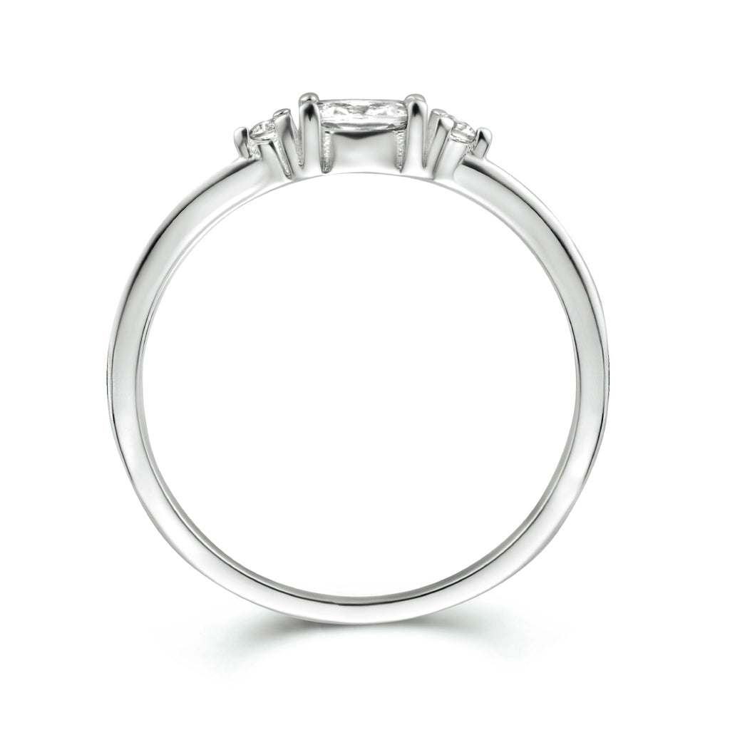 Ring Trilogie Zirkonia Silber rhodiniert