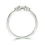 Ring Trilogie Zirkonia Silber rhodiniert