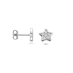 Ohrstecker Stern Zirkonia 8,5 mm Silber rhodiniert