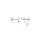 oorknoppen strik 11 mm zilver gerhodineerd
