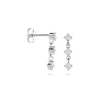 Ohrhänger Zirkonia 16 mm Silber rhodiniert