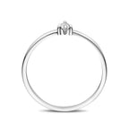 Ring Zirkonia Herz Silber rhodiniert