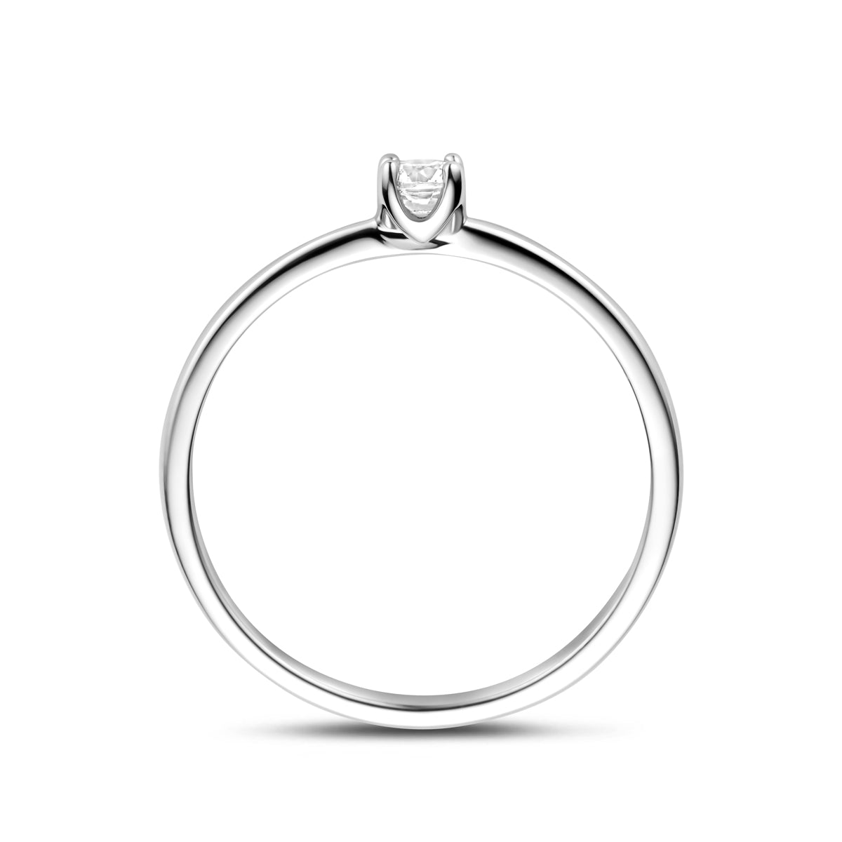 Ring Zirkonia Silber rhodiniert