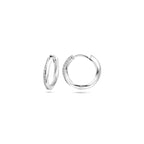 klapoorringen zirkonia 16 mm zilver gerhodineerd