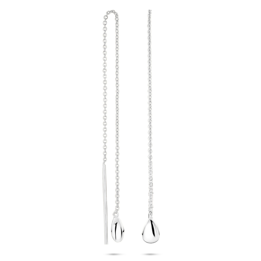 doortrekoorbellen druppel 8 mm zilver gerhodineerd