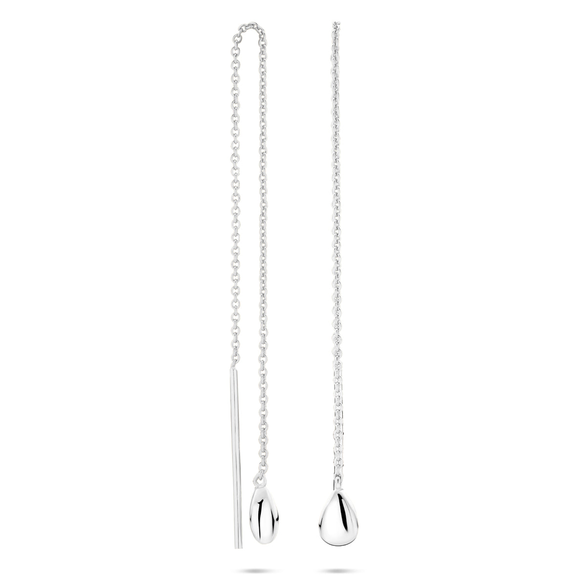 doortrekoorbellen druppel 8 mm zilver gerhodineerd