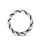 Ring Kettenglied oxidiertes Silber