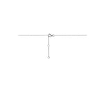 collier hartje 41 - 43 - 45 cm zilver gerhodineerd