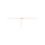 9k: collier balkje 40 - 42 - 44 cm 9K geel - blok/staaf/buis/driehoek