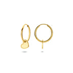 oorringen hartje 14 mm 14K geelgoud