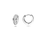 klapoorringen zirkonia 12,5 mm zilver gerhodineerd