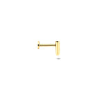 flat back piercing letter 6 mm 1 micron zilver verguld (geel)