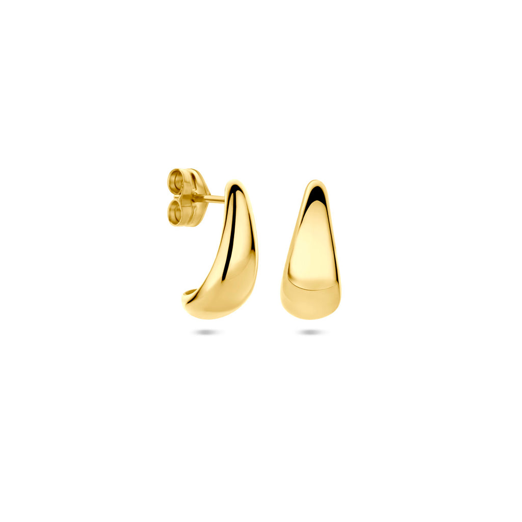 stekeroorringen 13 mm 14K geelgoud