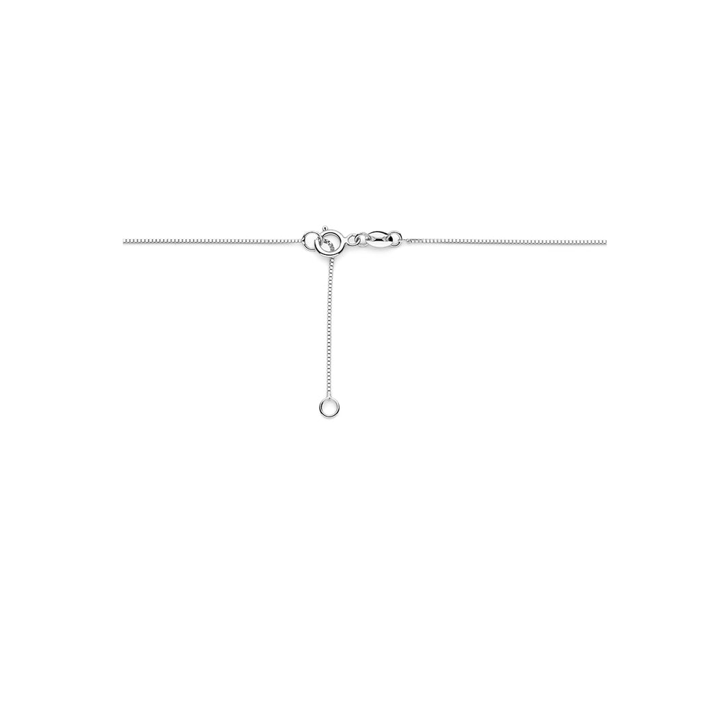collier diamant 0.05ct h si 42 ��� 45 cm 14K witgoud