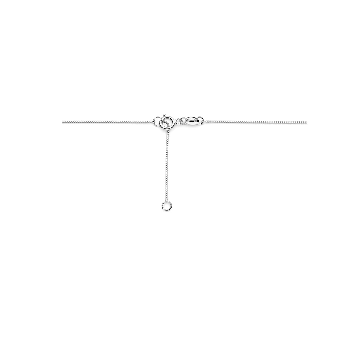collier diamant 0.05ct h si 42 ��� 45 cm 14K witgoud