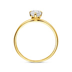 ring zirkonia 14K geelgoud