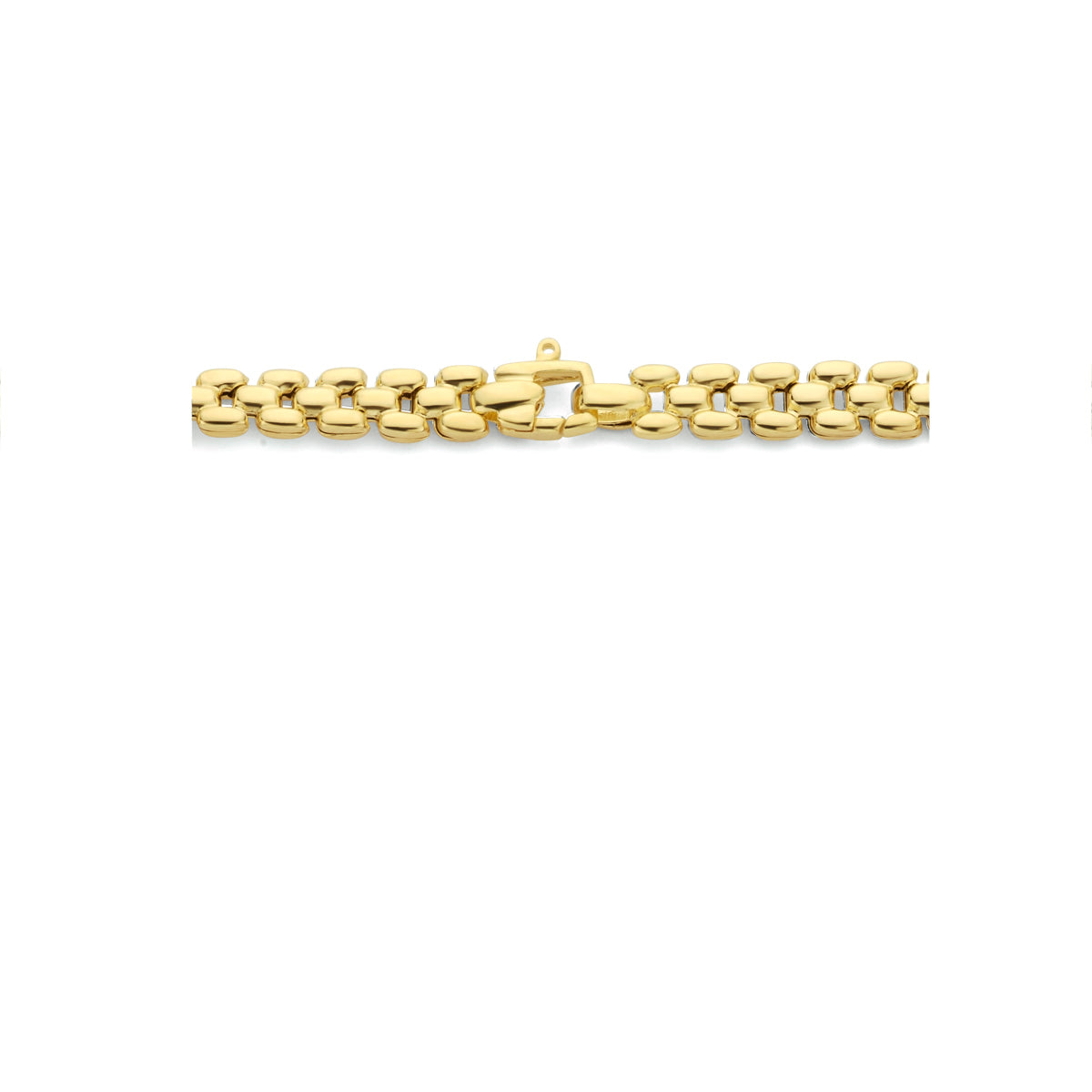 collier panter 6,9 mm 43 cm 3 micron zilver verguld (geel)