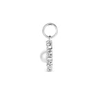 hanger parel en zirkonia 16 mm zilver gerhodineerd