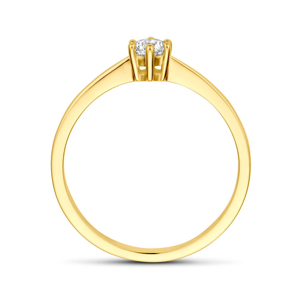 Ring Zirkonia 14K Gelbgold