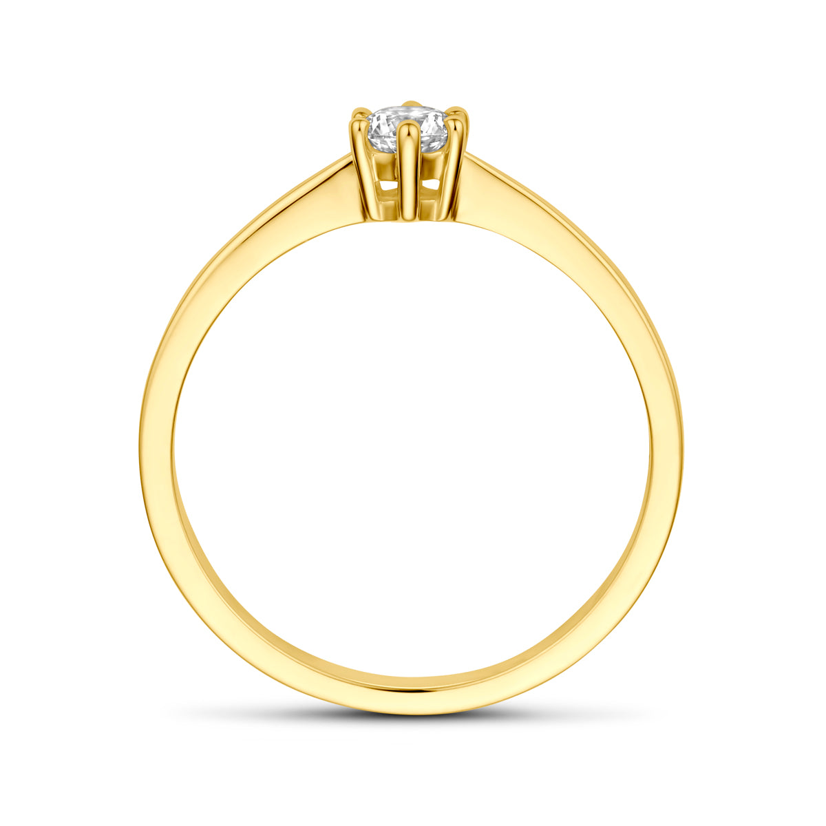 Ring Zirkonia 14K Gelbgold