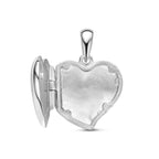medaillon hart parelmoer 13 mm zilver gerhodineerd