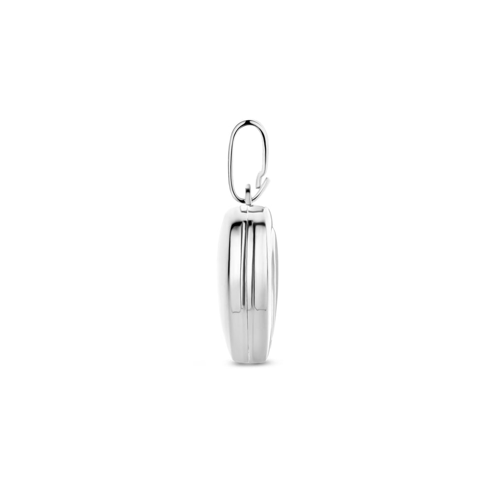 medaillon hartje 10 mm zilver gerhodineerd