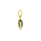 hanger groen toermalijn 14K geelgoud