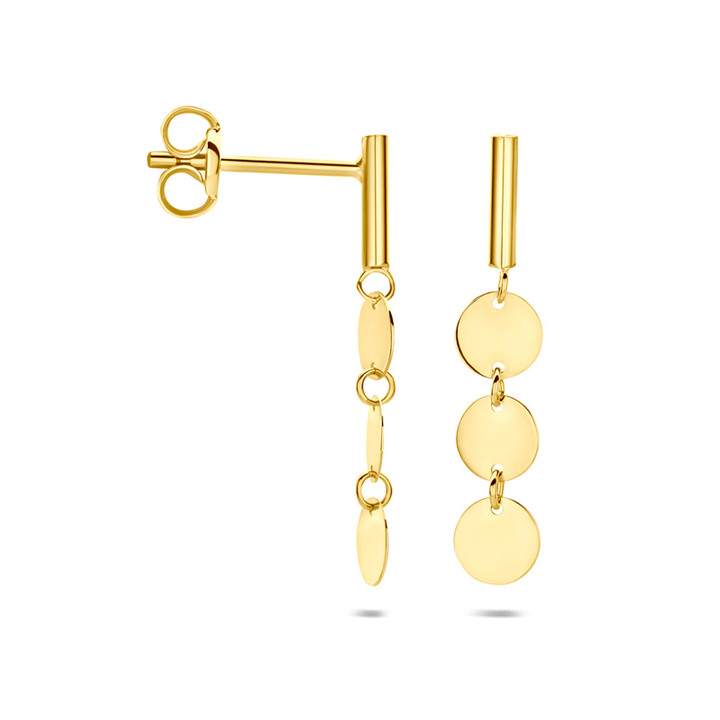 oorhangers 20,5 mm 14K geelgoud