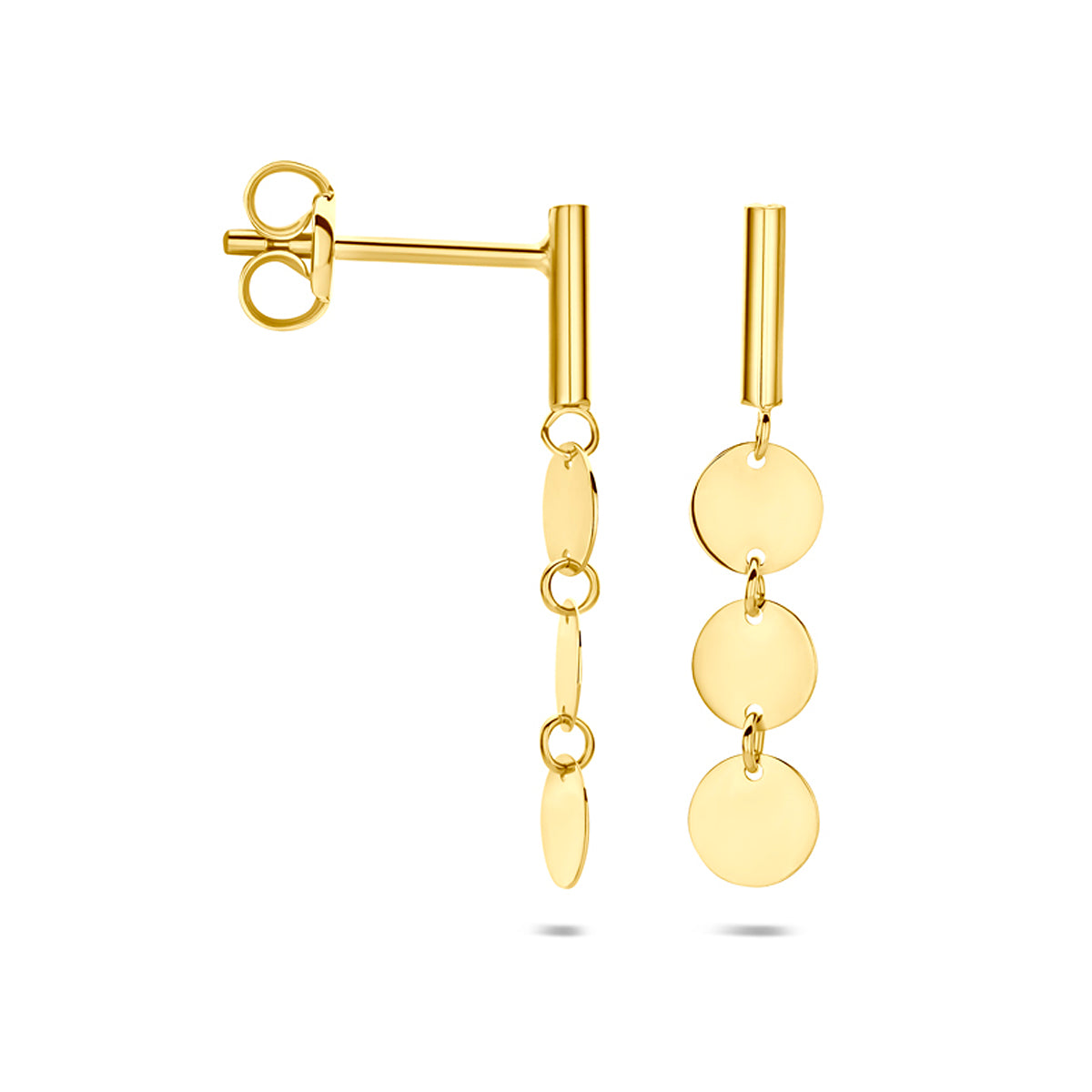 oorhangers 20,5 mm 14K geelgoud