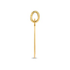 hanger meisje gediamanteerd 16 mm 14K geelgoud