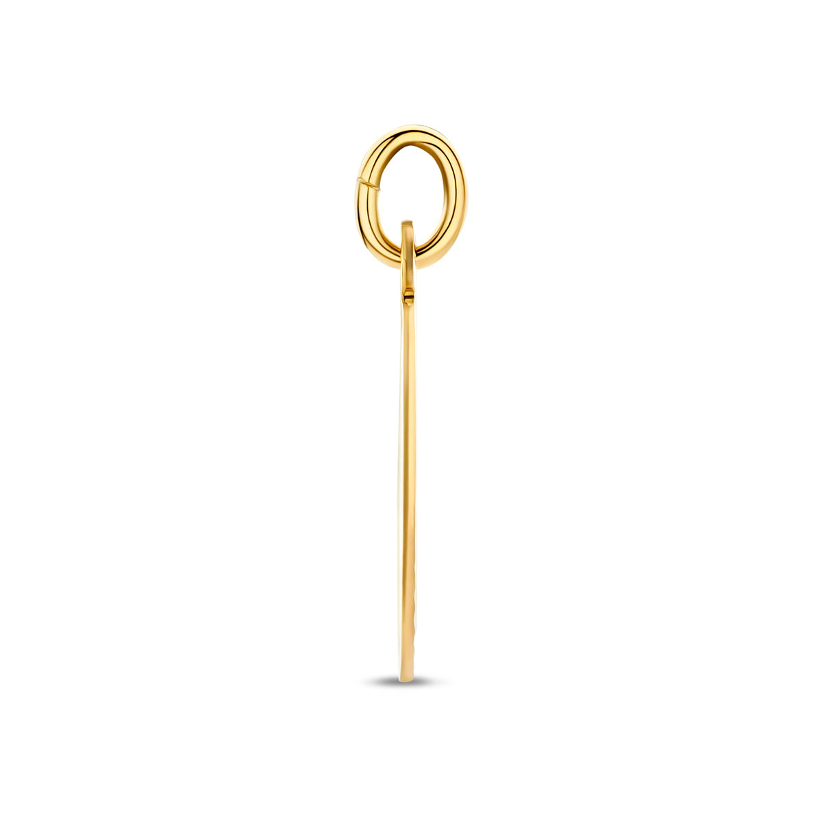 hanger meisje gediamanteerd 16 mm 14K geelgoud