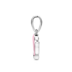 hanger emaille dolfijn roze 17 mm zilver gerhodineerd