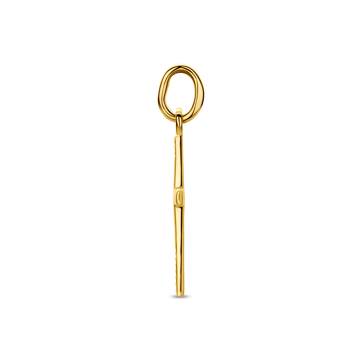 9k hanger kruis gediamanteerd 15 mm 9K geel