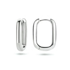 klapoorringen paperclip zilver gerhodineerd