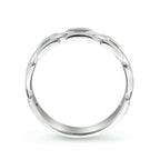Ringglied Silber rhodiniert