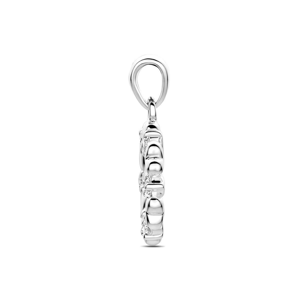 hanger hartjes zirkonia 12 mm zilver gerhodineerd