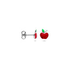oorknoppen appels 6,5 mm zilver gerhodineerd
